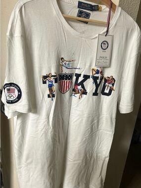 Mens 2020 Pandemic Tokyo, Japan Team USA T-Shirt by Polo Ralph Lauren (Rare)